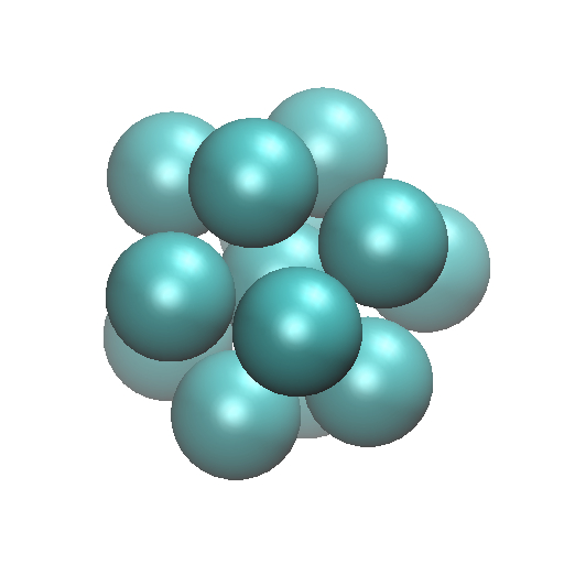 Thirteen-particle argon cluster with icosahedral symmetry