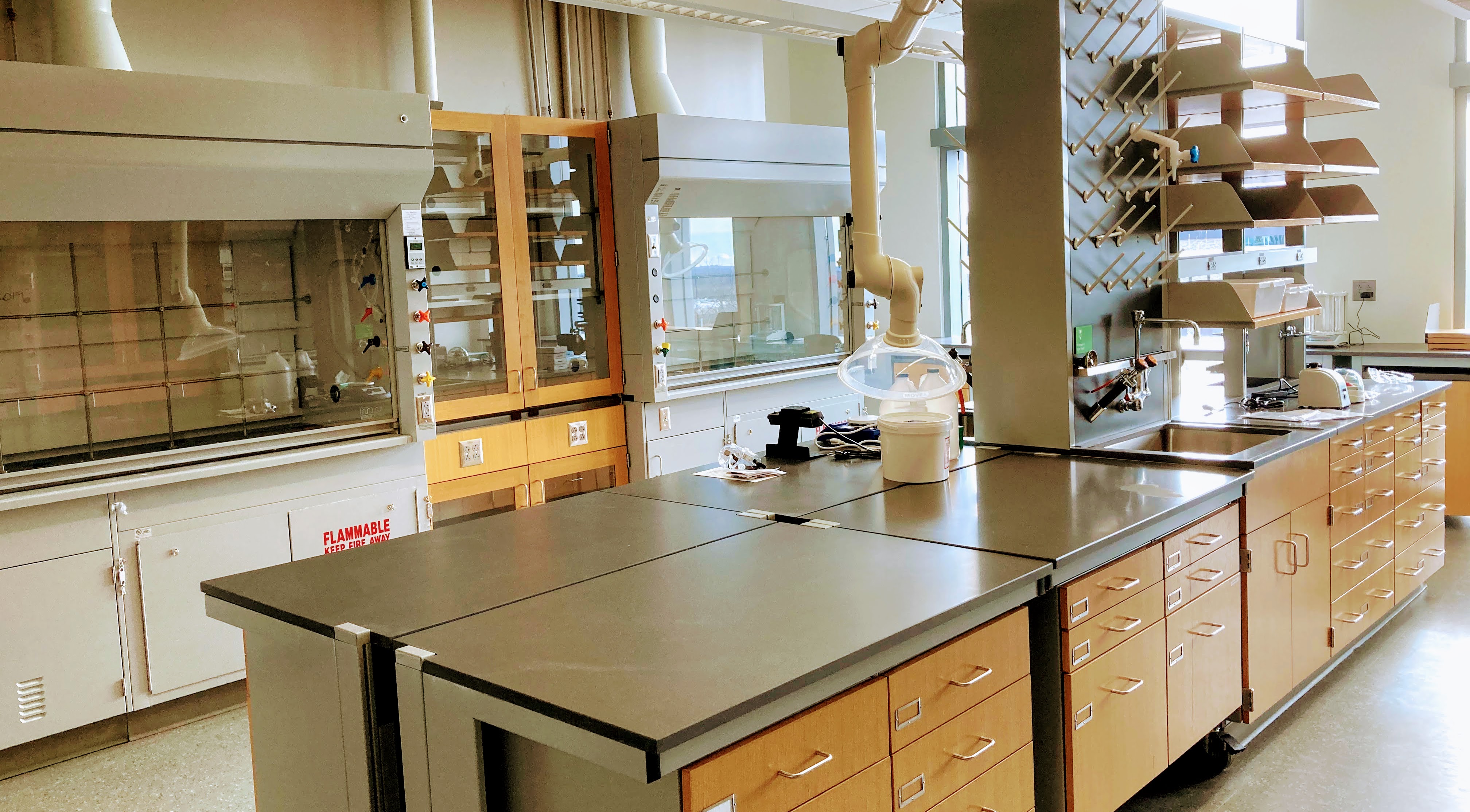 Chemistry laboratory in the Beaupre Center (Fall 2020)