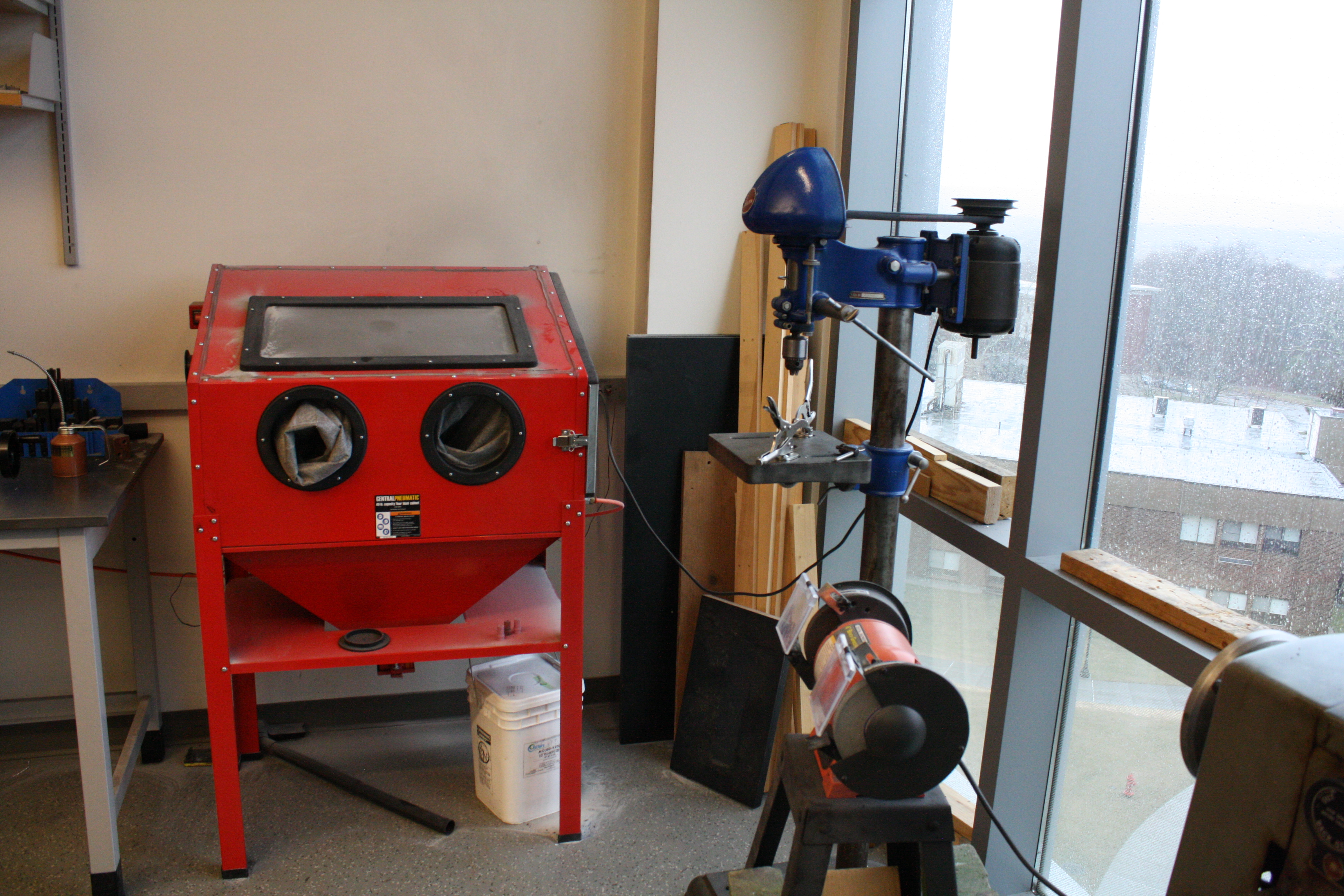 Media Blaster and Drill Press